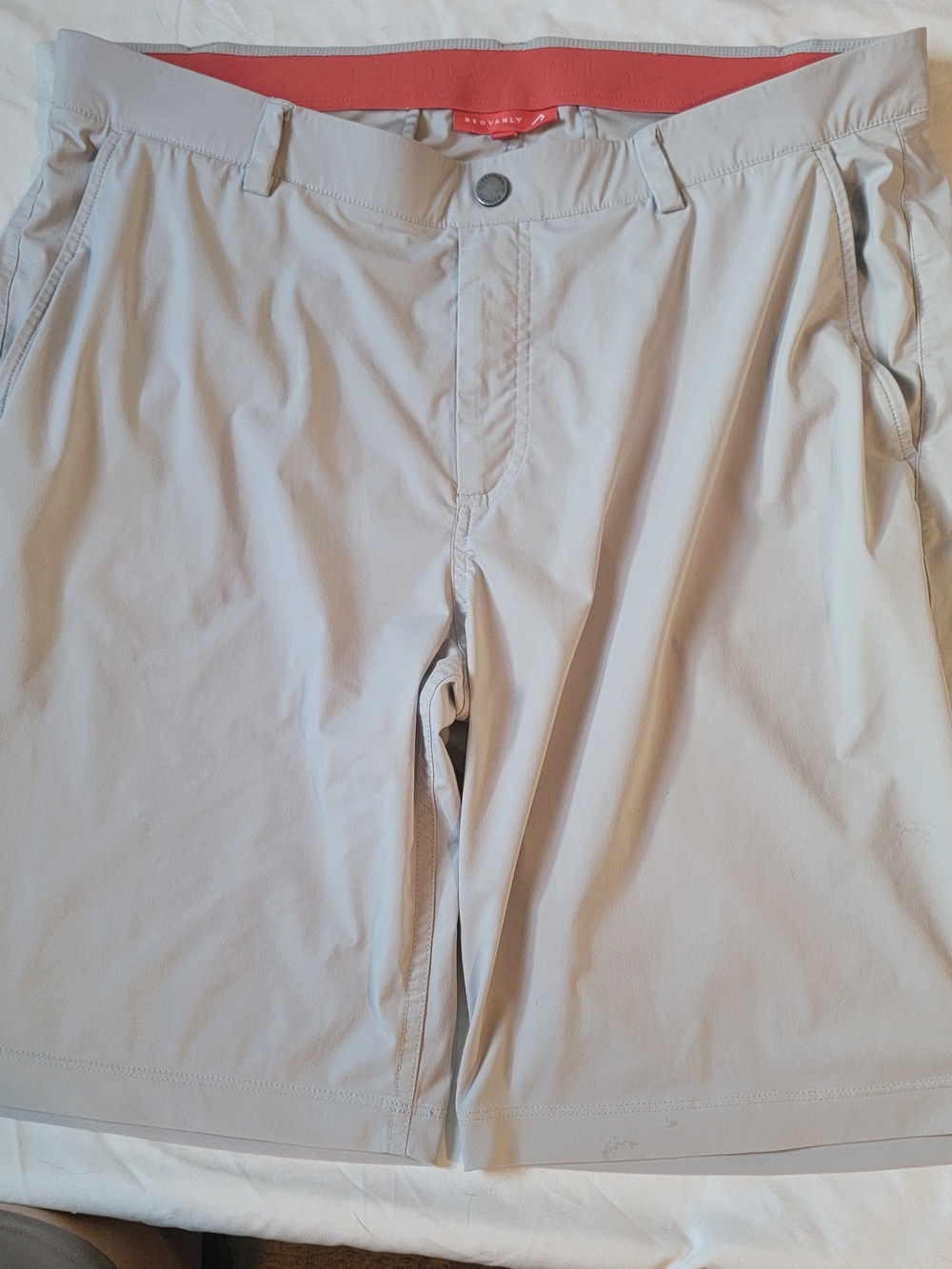 Redvanly Light Gray Men’s Performance Shorts